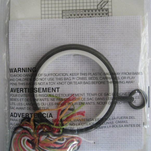 New Studio 18 Mary & Co Counted Cross Stitch Mini Kit Christmas Stocking w/ Hoop - Picture 3 of 10